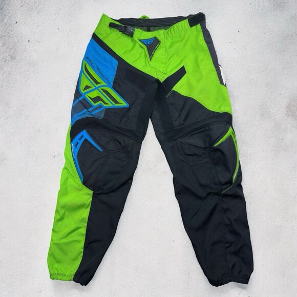 Fly Racing Motocross Pants Size 32 Green / Blue / Black MX Enduro ATV - Picture 1 of 7